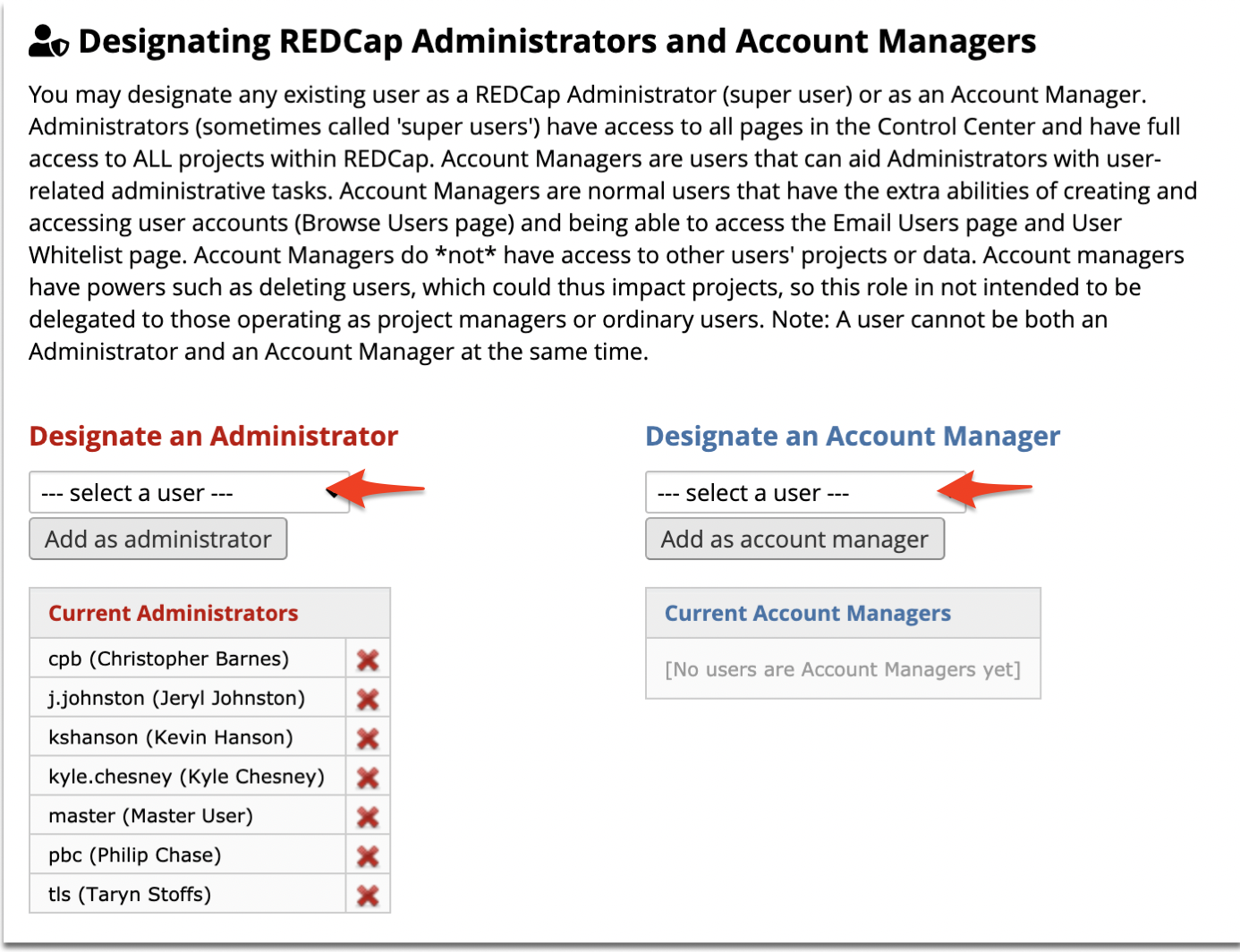 Administrators & Account Managers
