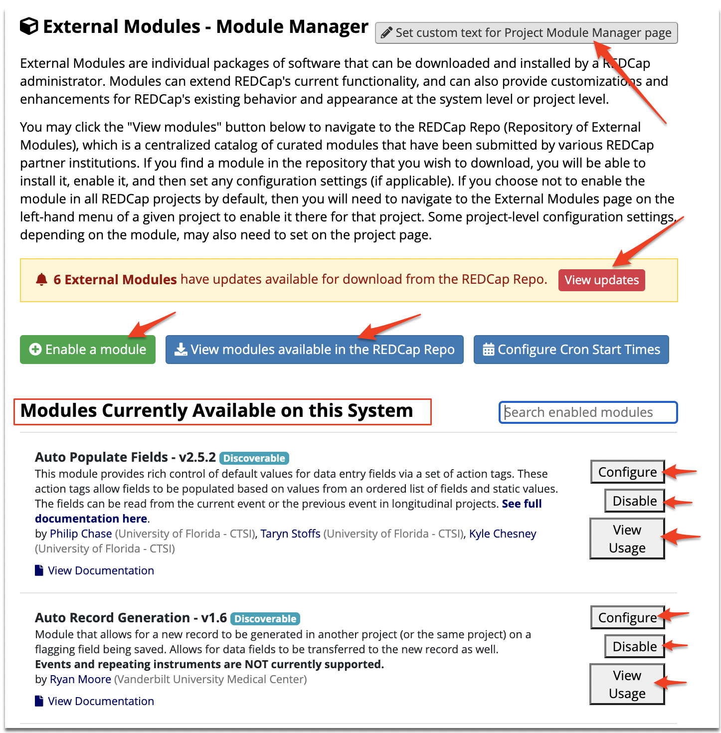 External Modules - Module Manager